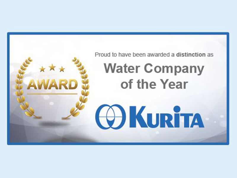 Kurita Water Industries Receives “Distinction Award for Water Company of  the Year”